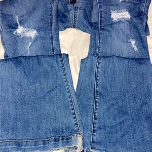 Blue Distressed Women's Jeans